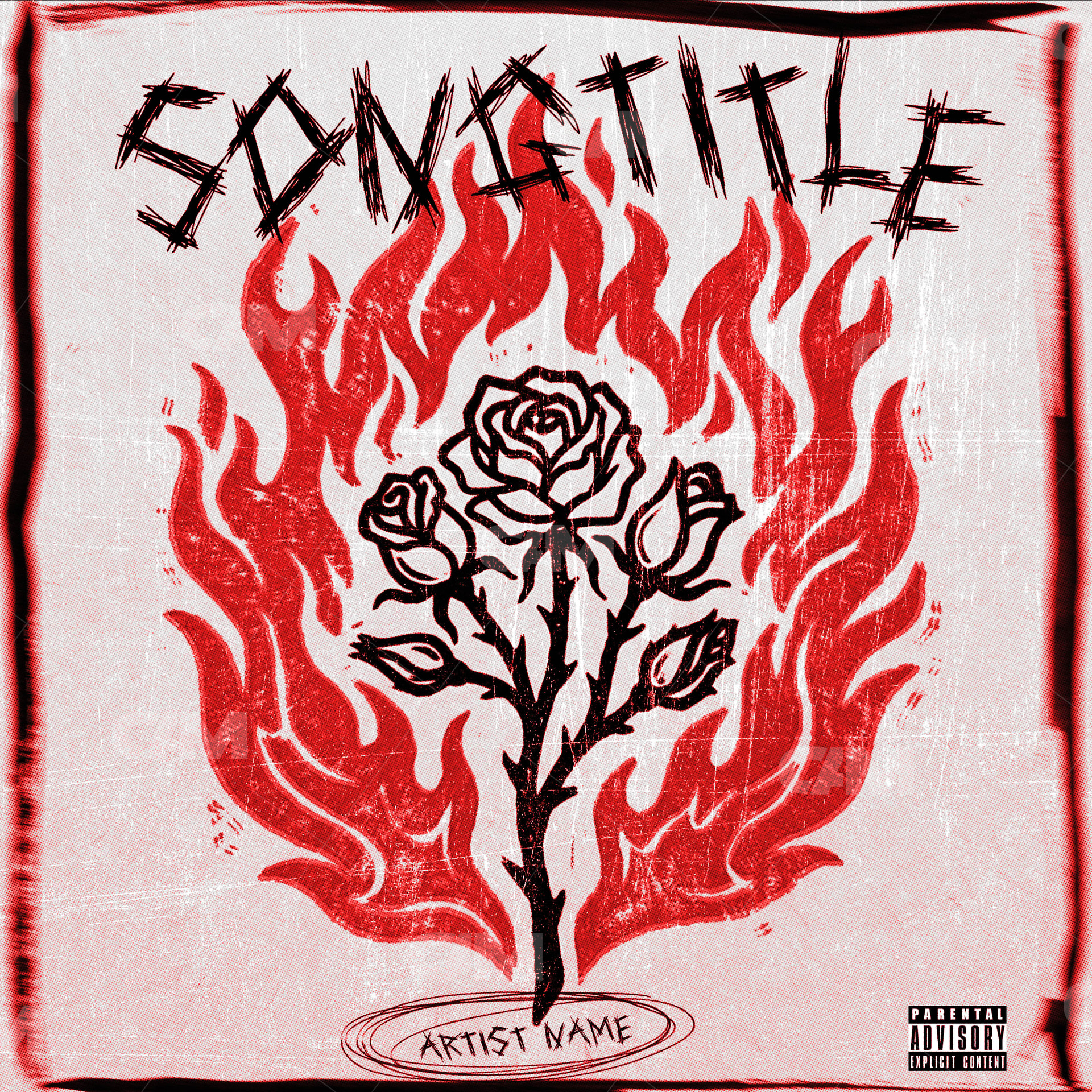 Roses On Fire